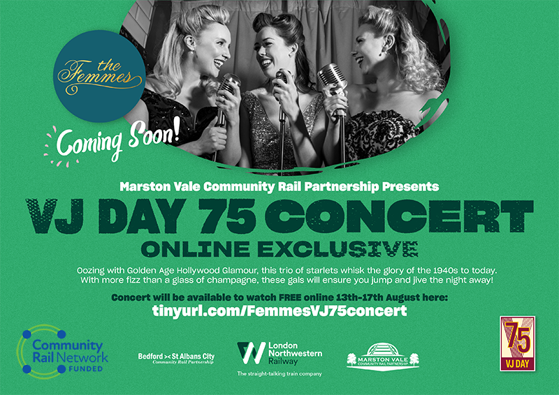 VJ Day 75 year concert flyer
