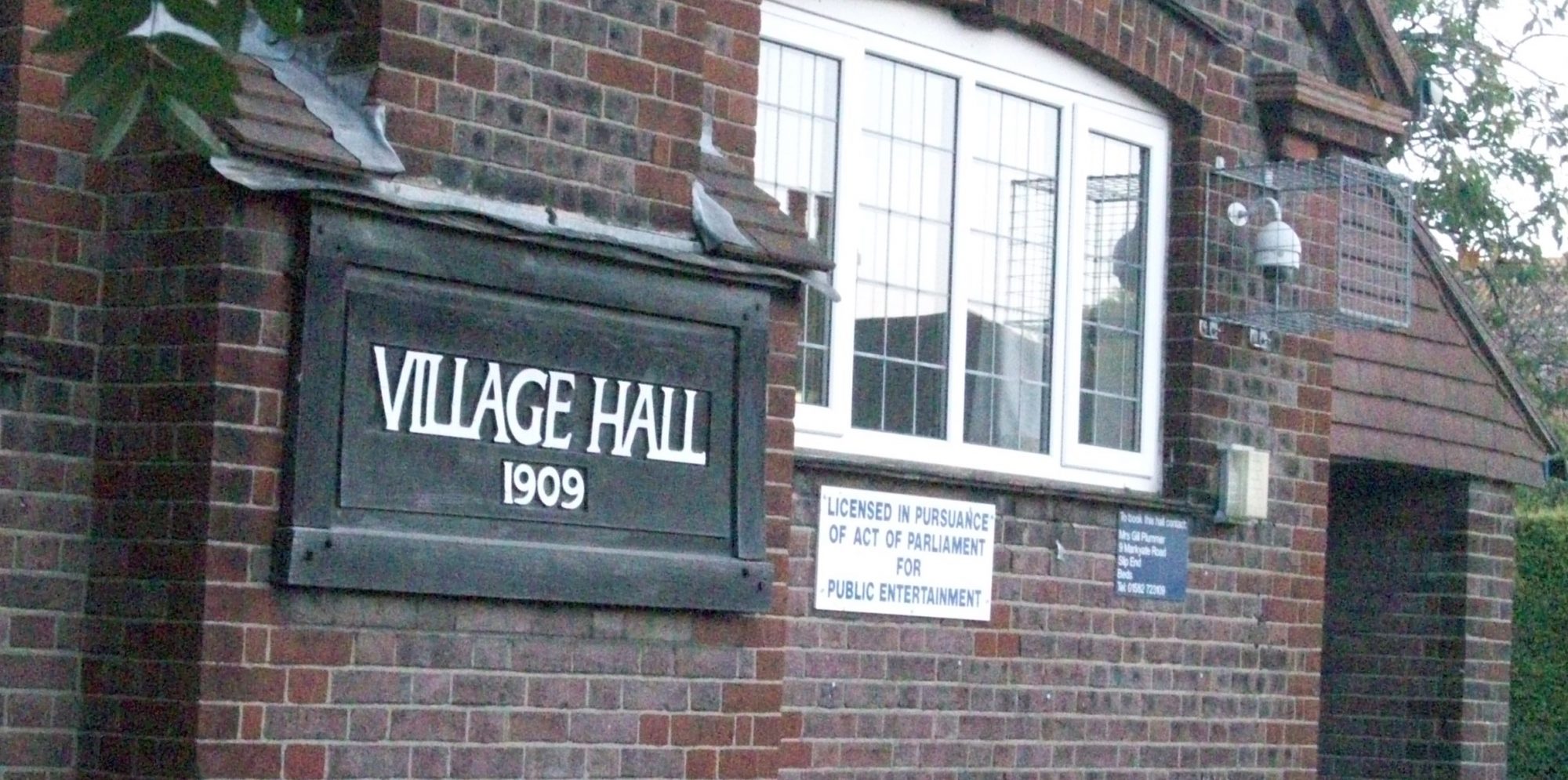 Village Hall sign