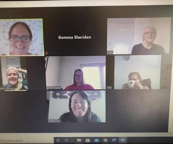 TimeBank volunteers on a computer screen